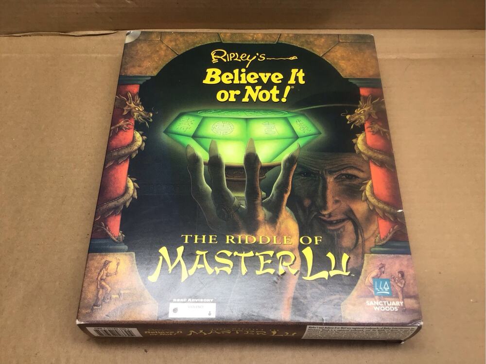 Ripleys Believe It or Not The Riddle of Master Lu PC CD-ROM Big Box CIB 1995